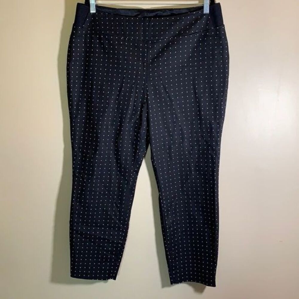 Investments Black & White Polkadot Stretchy Pants